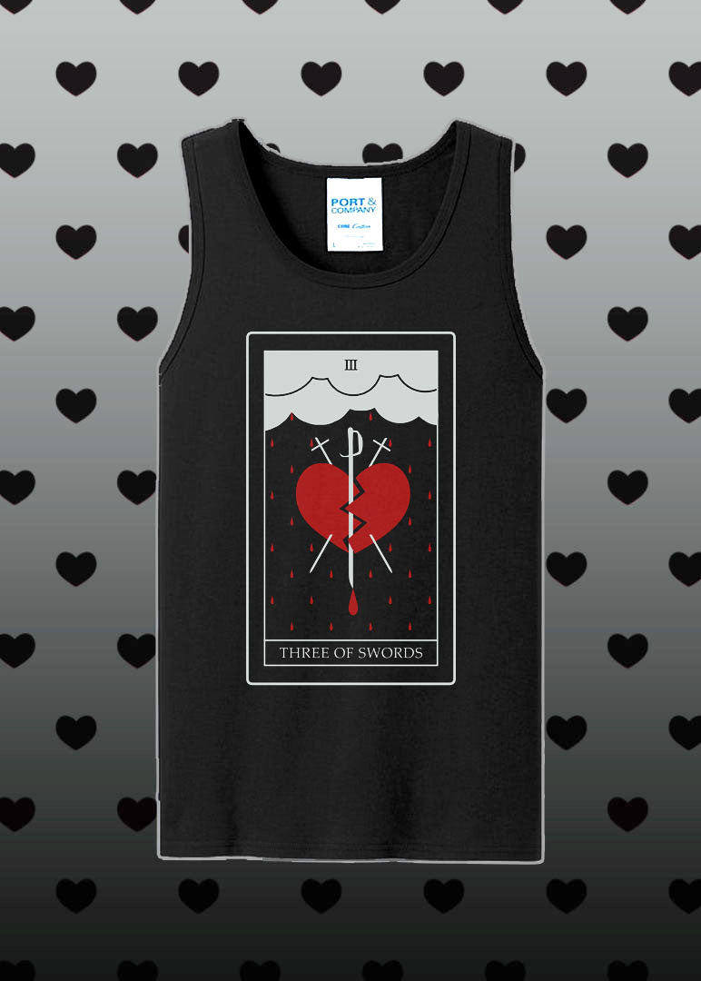 Three of Swords Tank Top
