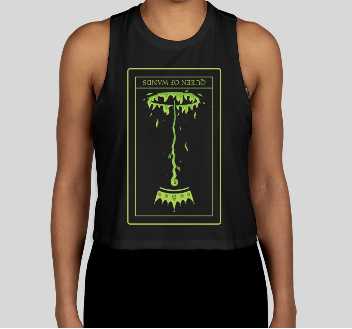 Queen of Wands Reversed Crop Top