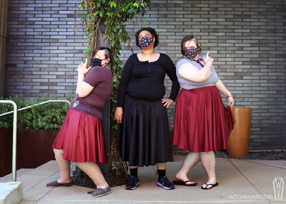 Black Midi Skirt With Pockets