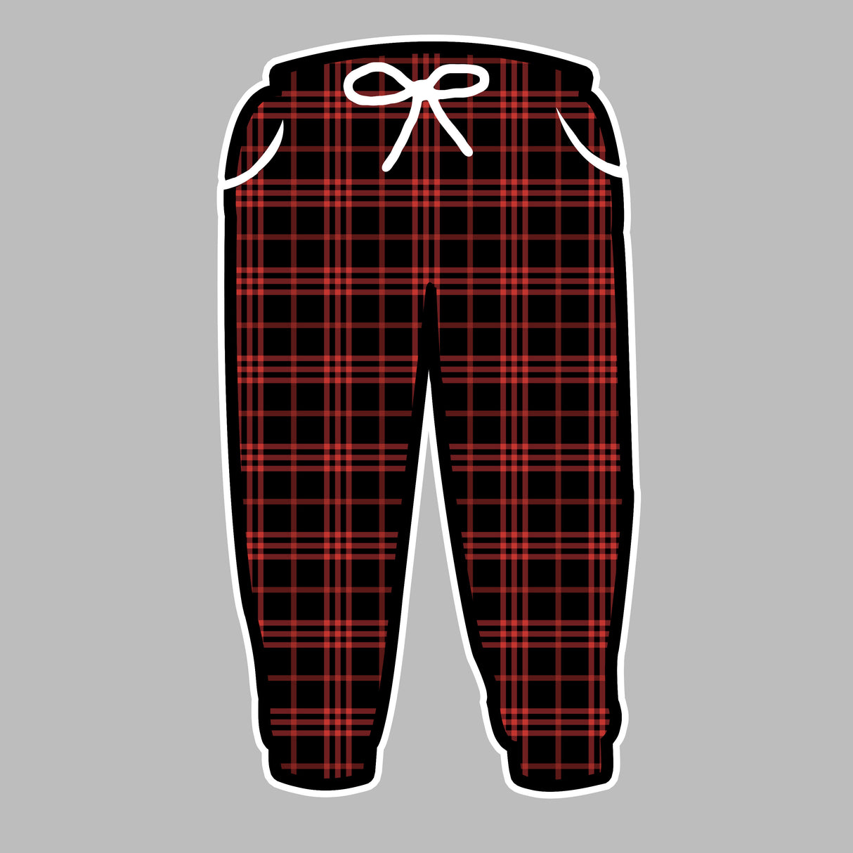 Red Plaid Jogger Pants