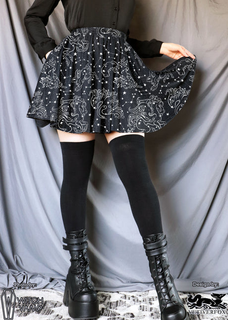 Constellation Skater Skirt with Pockets