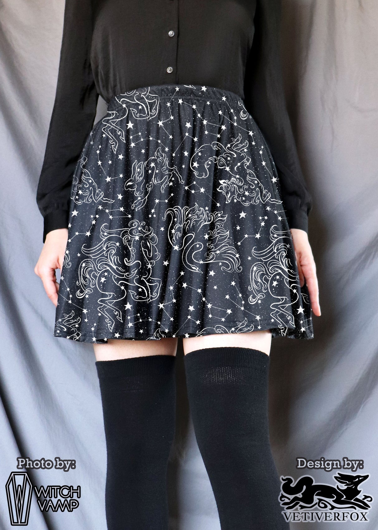 Constellation Skater Skirt with Pockets