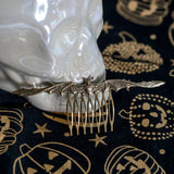 Antique Gold Bat Hair Comb