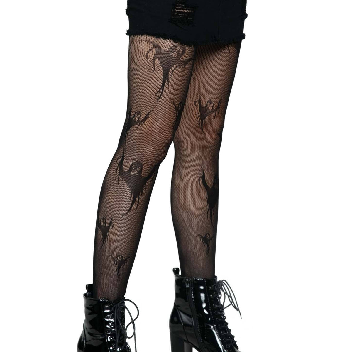 Spooky Ghosts Fishnet Tights (One Size) – Witch Vamp