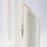 Golden Athame Dagger Charm Necklace