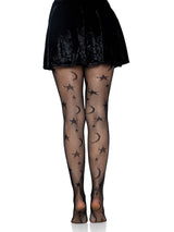 [Leg Avenue] Black "Celestial" Fishnet Tights (One Size)