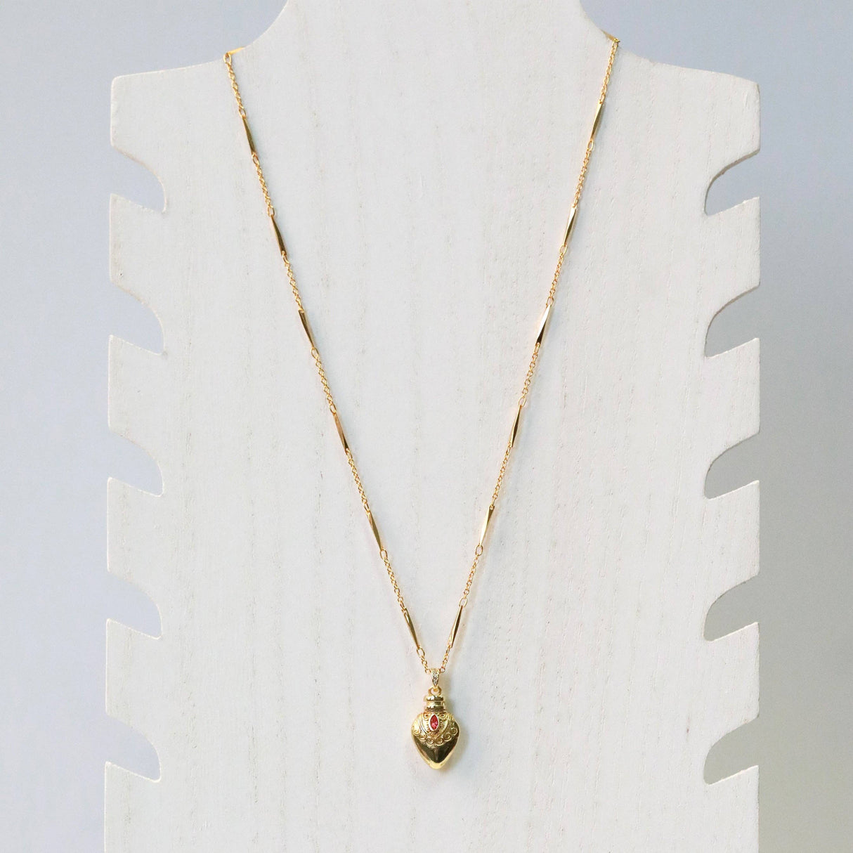 Gold Plated Vintage Potion Elixer Charm Necklace