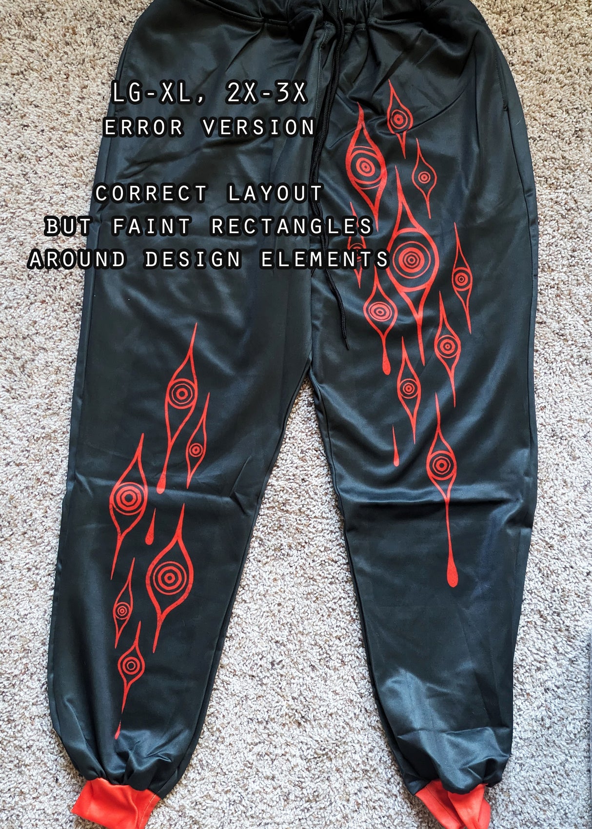 [Vetiverfox] Demon Jogger Pants **Design Layout Error / Misprint**