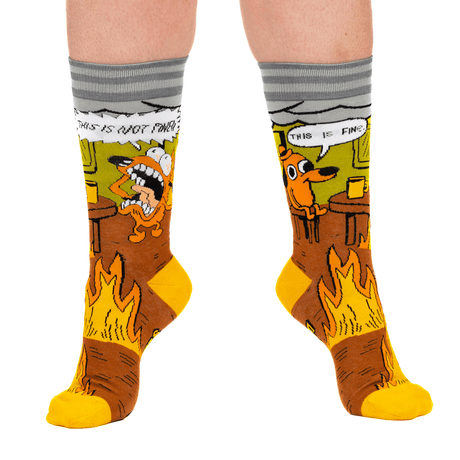 This is Fine. Also, NOT FINE! Crew Socks