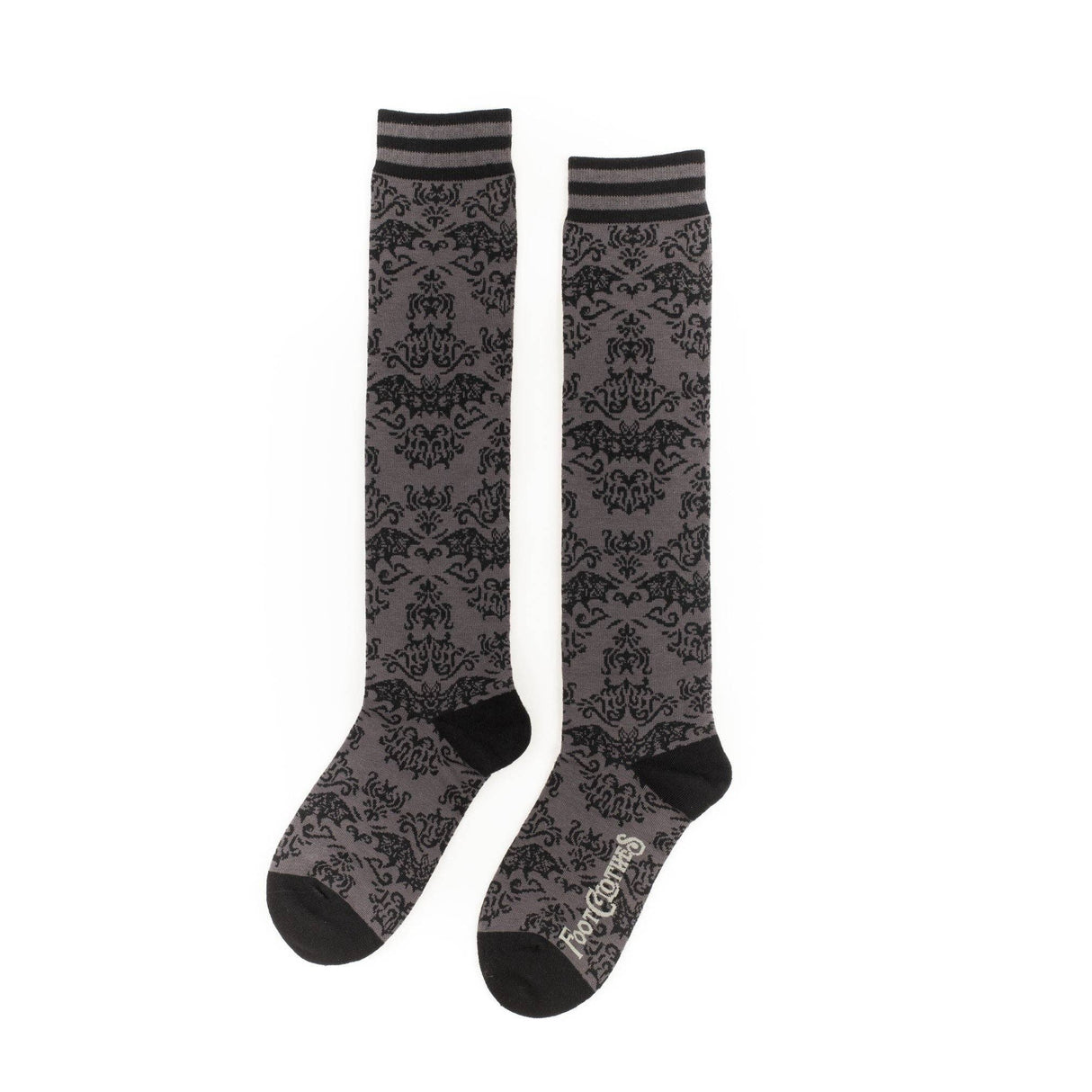 [FootClothes] Bat Damask Knee High Socks