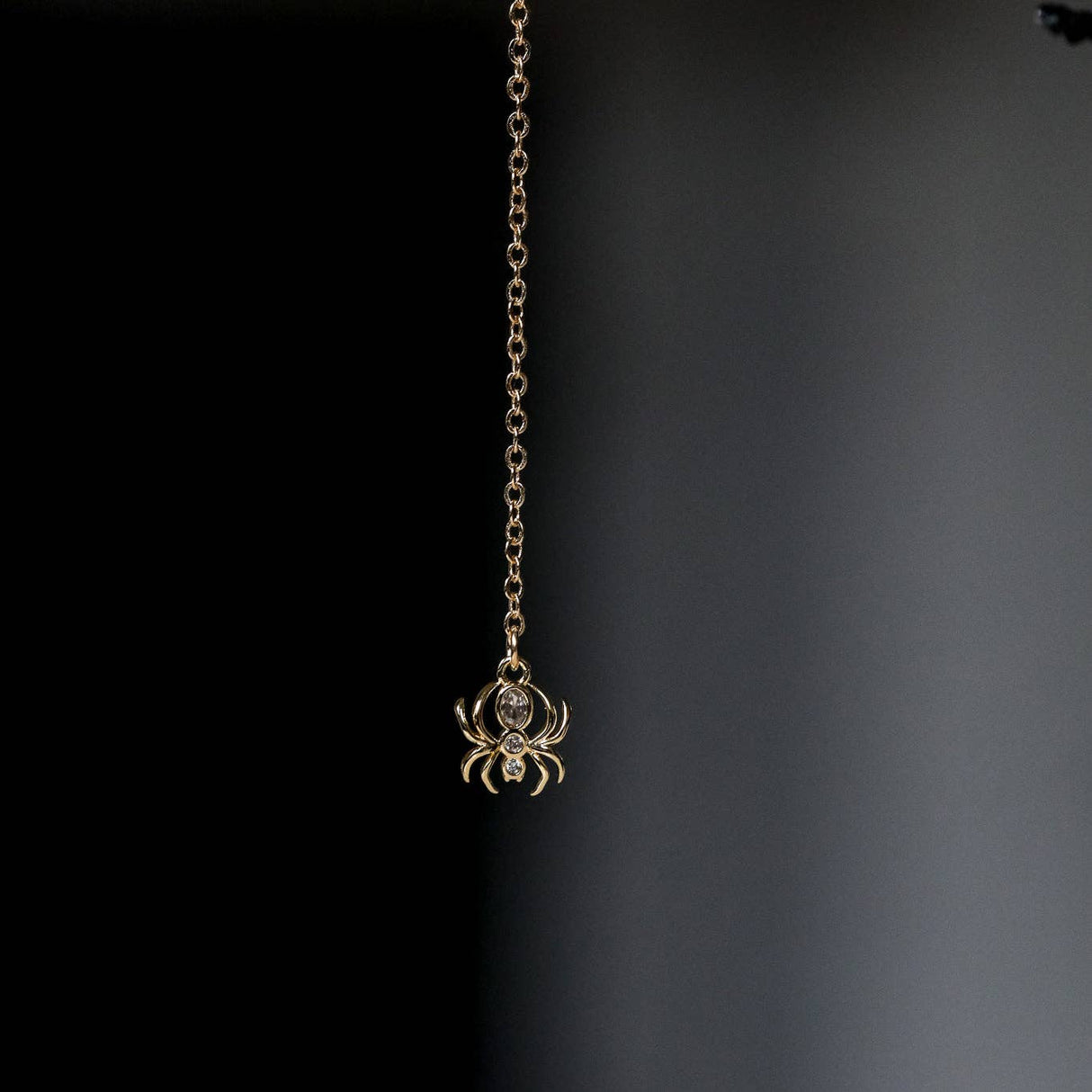 Gossamer Guardian Spider Lariat Necklace