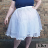Petticoat for Skirts - Knee Length - White [Only A & D Sizes Left]