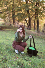 Cozy Black Cauldron Bag