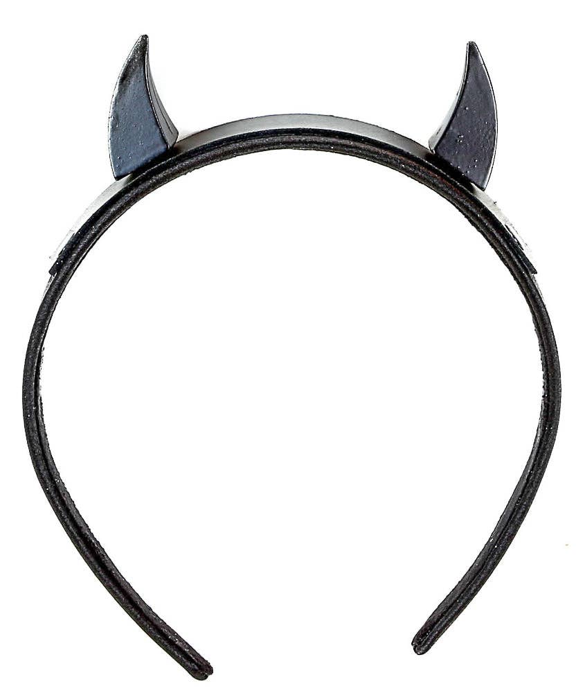 Devil Headband with Black Horns