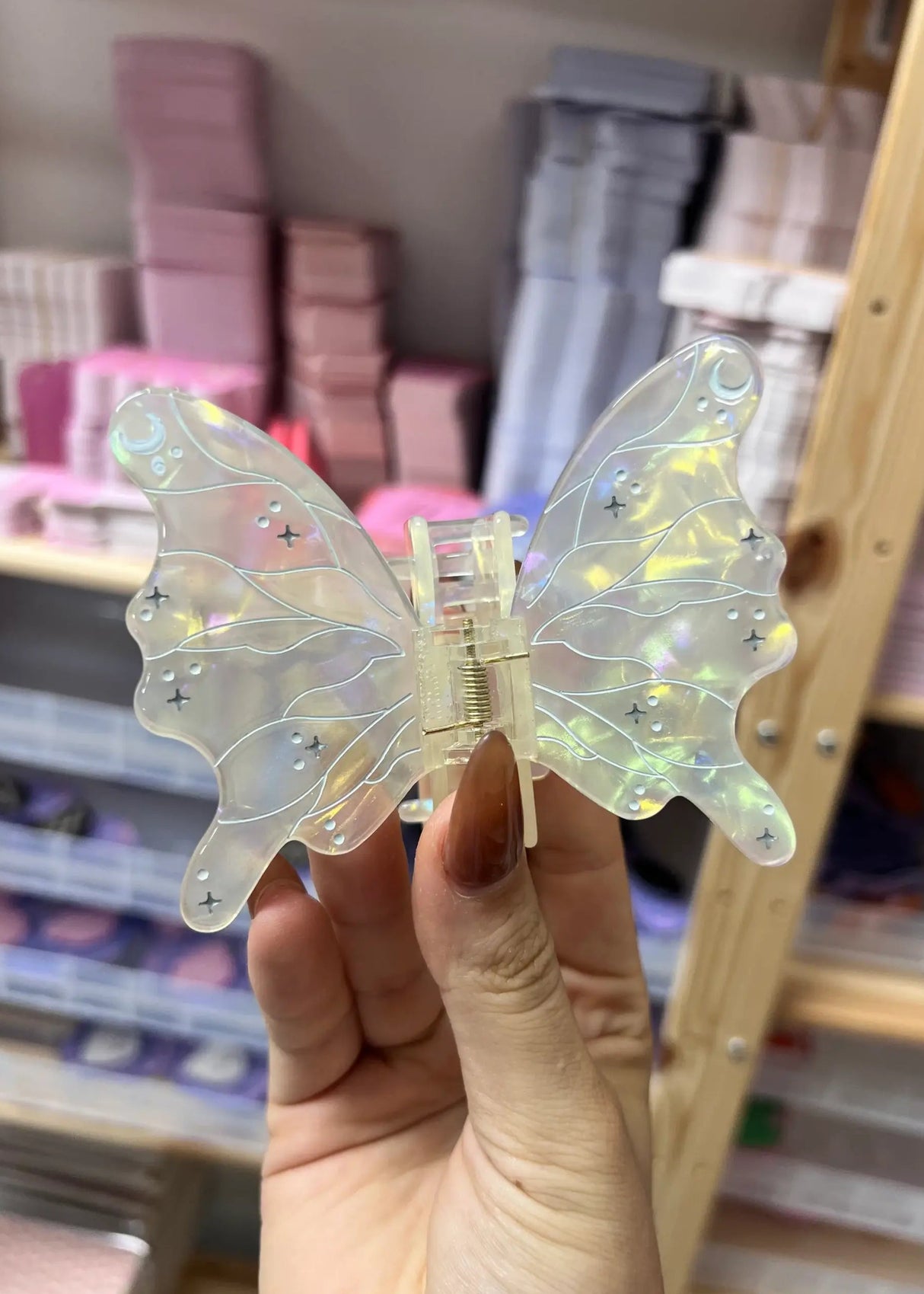 [Jollie Ollie Designs] Shimmery Fairy Wings Hair Claw Clip