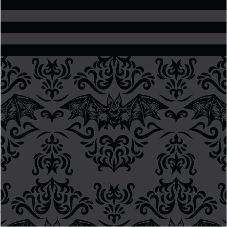 [FootClothes] Bat Damask Knee High Socks