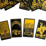 Black Gold Foil Tarot Deck & Guide
