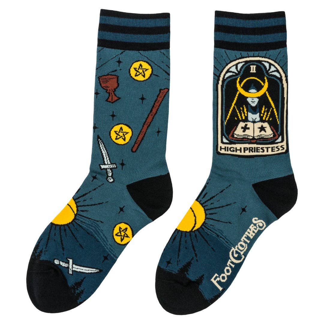 [FootClothes] The High Priestess Tarot Nouveau Crew Socks