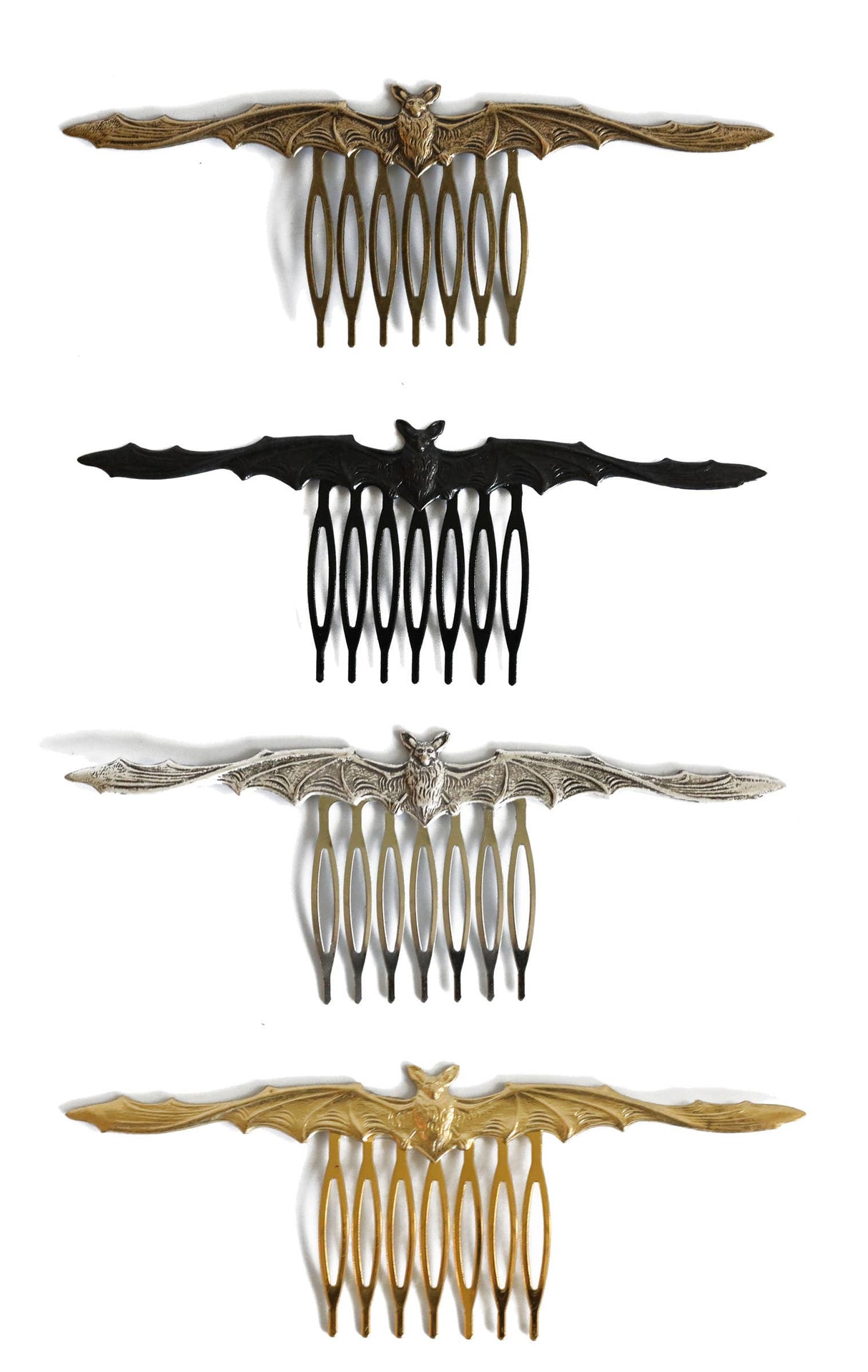 Black Bat Hair Comb