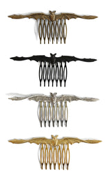 Black Bat Hair Comb