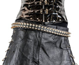 Black Studded Leather Belt
