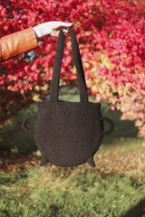 Cozy Black Cauldron Bag