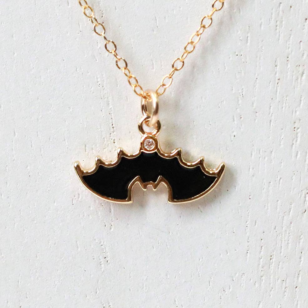 Dainty Bat Charm Necklace