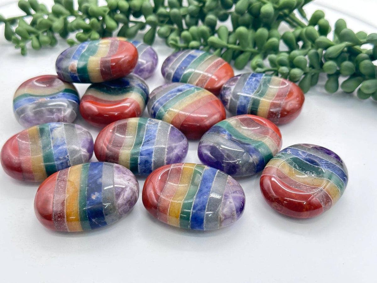 Seven Chakra Worry Stone
