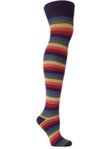 [RocknSocks] Iris Rainbow Striped Over the Knee Socks