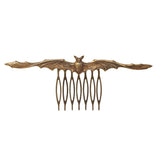 Antique Gold Bat Hair Comb