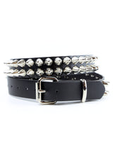 Black Studded Leather Belt