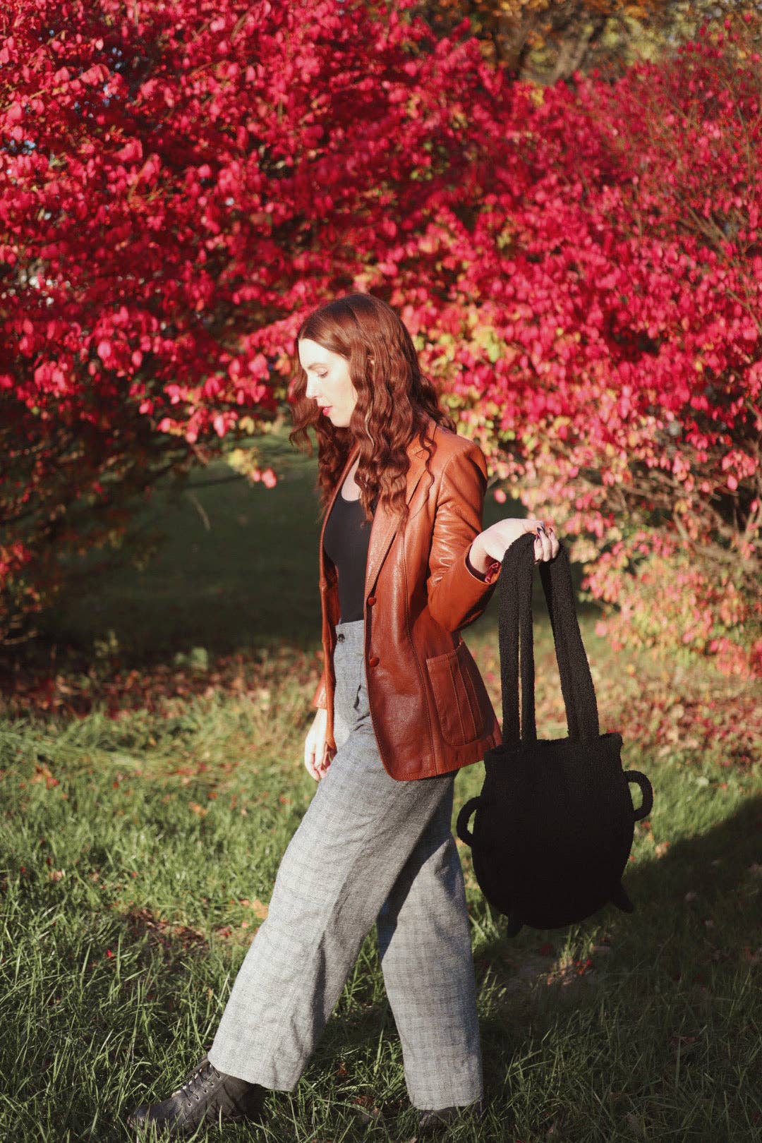 Cozy Black Cauldron Bag