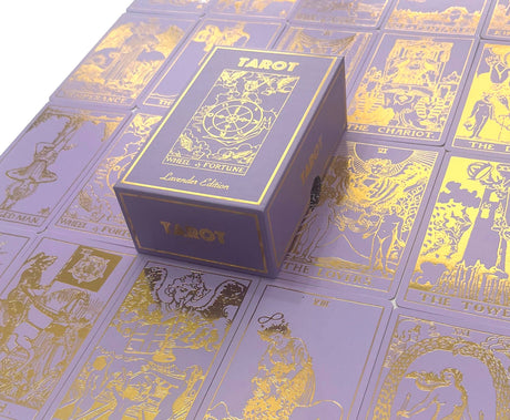 Lavender Gold Foil Tarot Deck & Guide