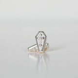 Coffin Stud Earrings - Gold / Silver