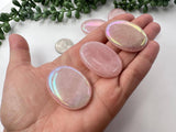 Rose Aura Quartz Worry Stone