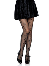 [Leg Avenue] Black "Celestial" Fishnet Tights (One Size)