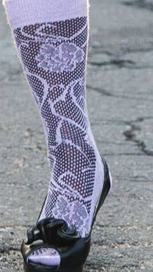 [RocknSocks] Melissa Lavender Floral Lace Crew Socks
