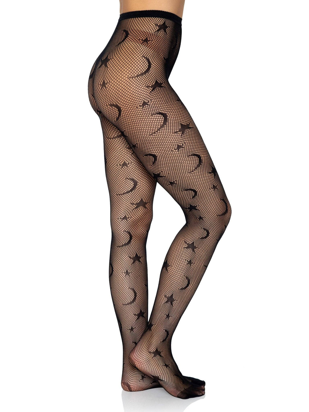 [Leg Avenue] Black "Celestial" Fishnet Tights (One Size)