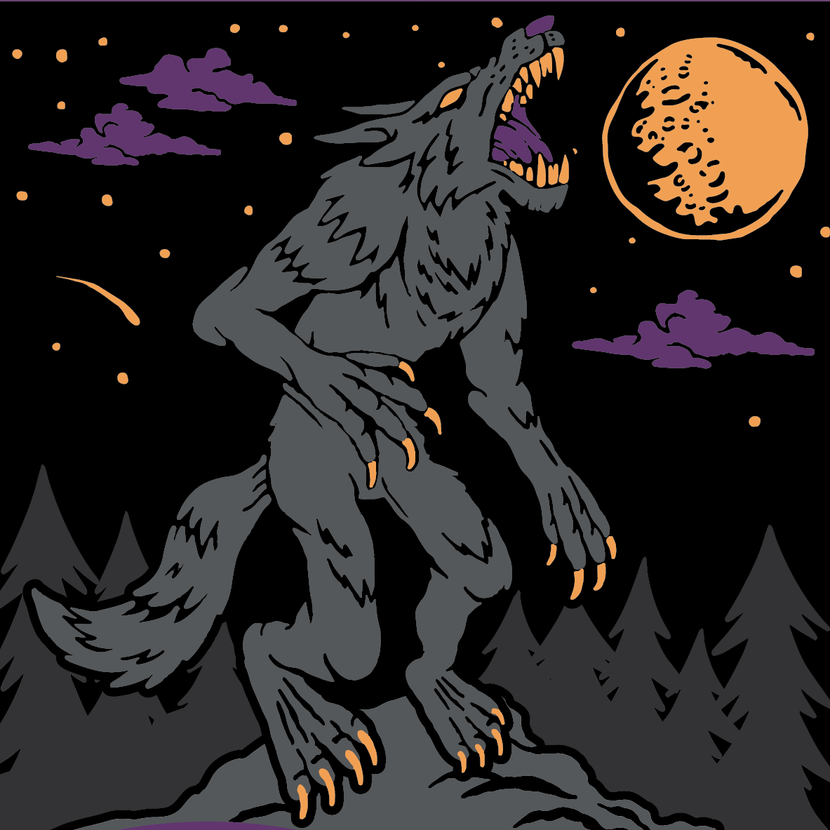 Evil AF Werewolf Socks