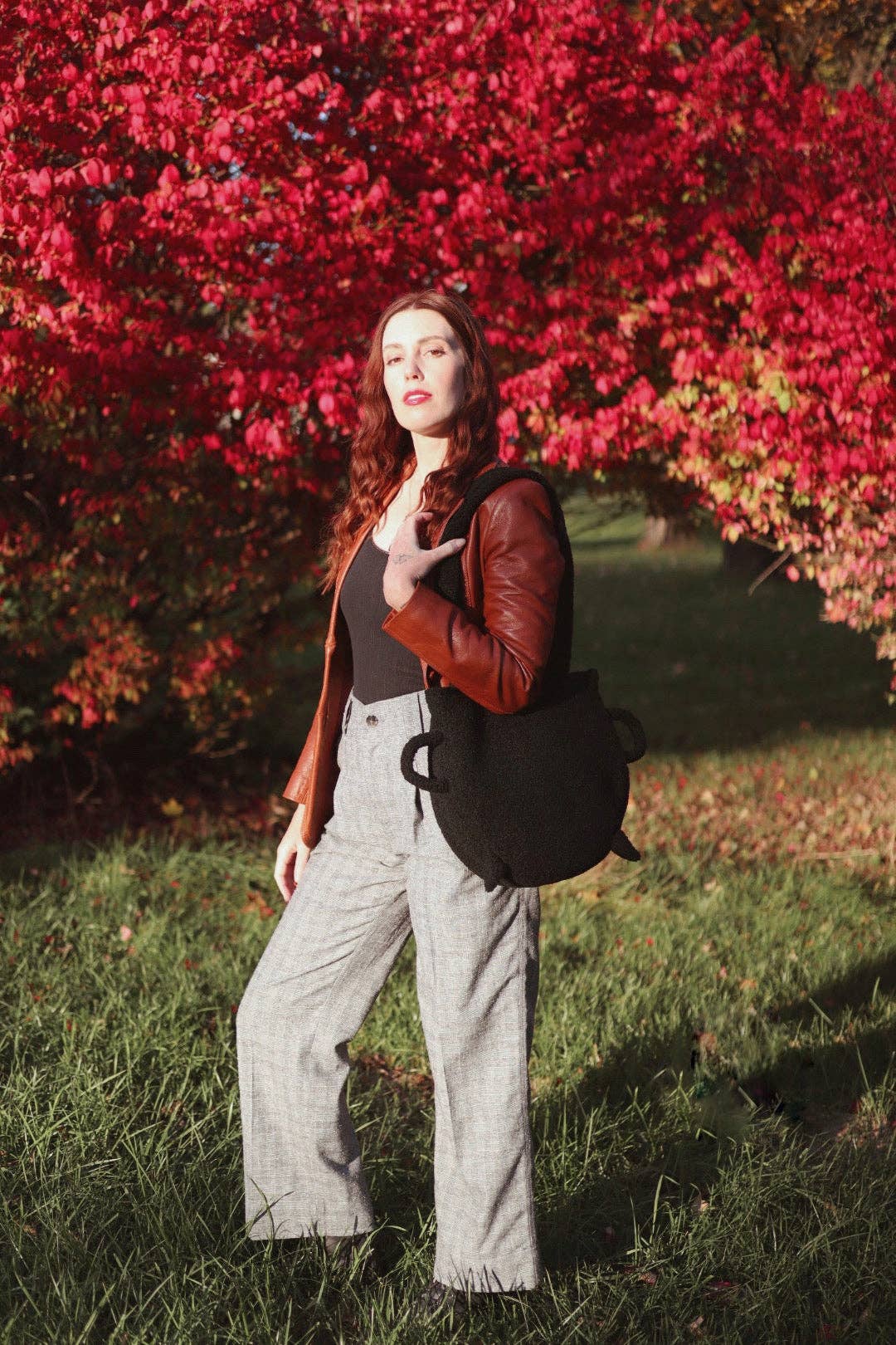 Cozy Black Cauldron Bag