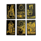 Black Gold Foil Tarot Deck & Guide