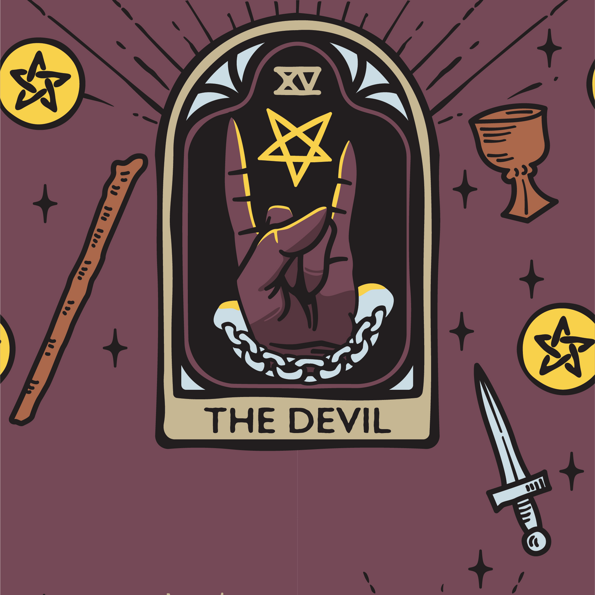 [FootClothes] The Devil Tarot Nouveau Crew Socks