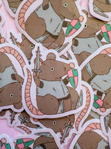 Knight Rat Vinyl Sticker