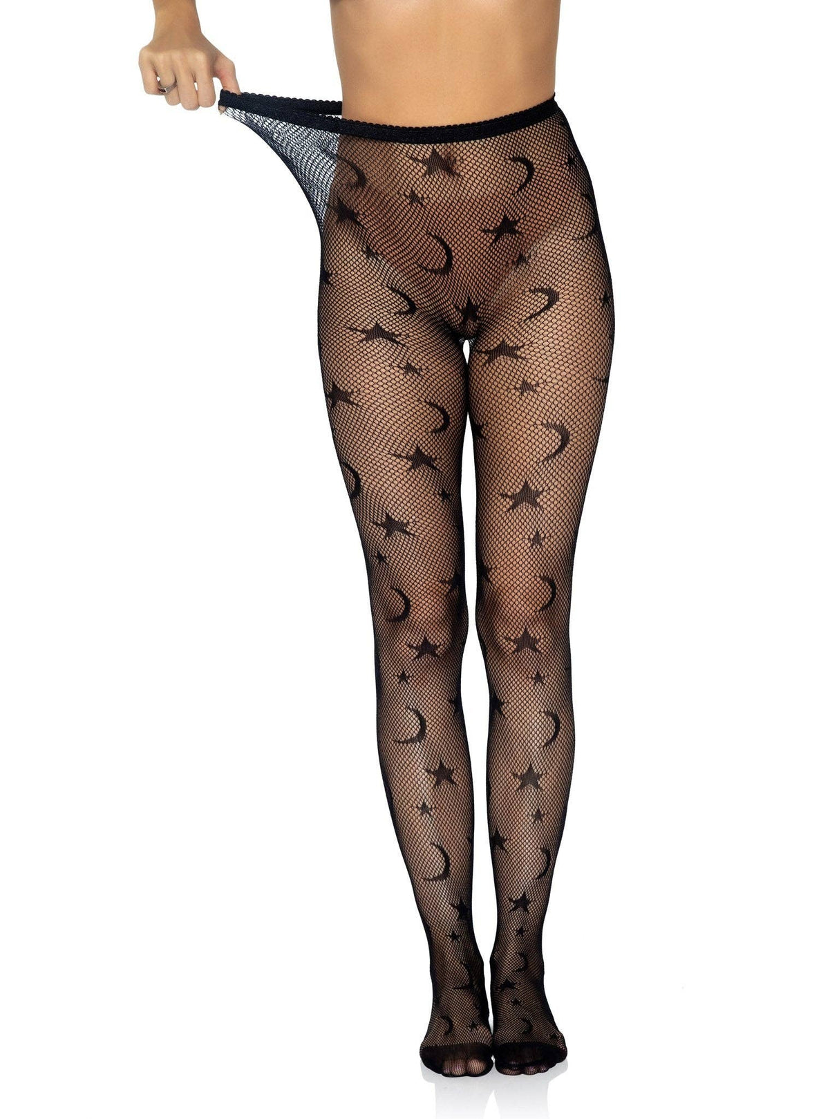 [Leg Avenue] Black "Celestial" Fishnet Tights (One Size)