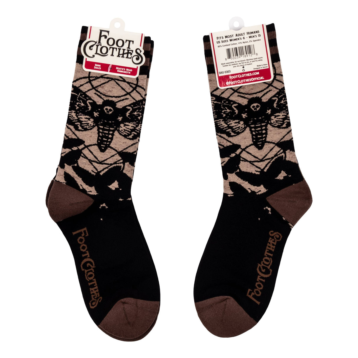 [FootClothes] Death's Head Hawkmoth Socks