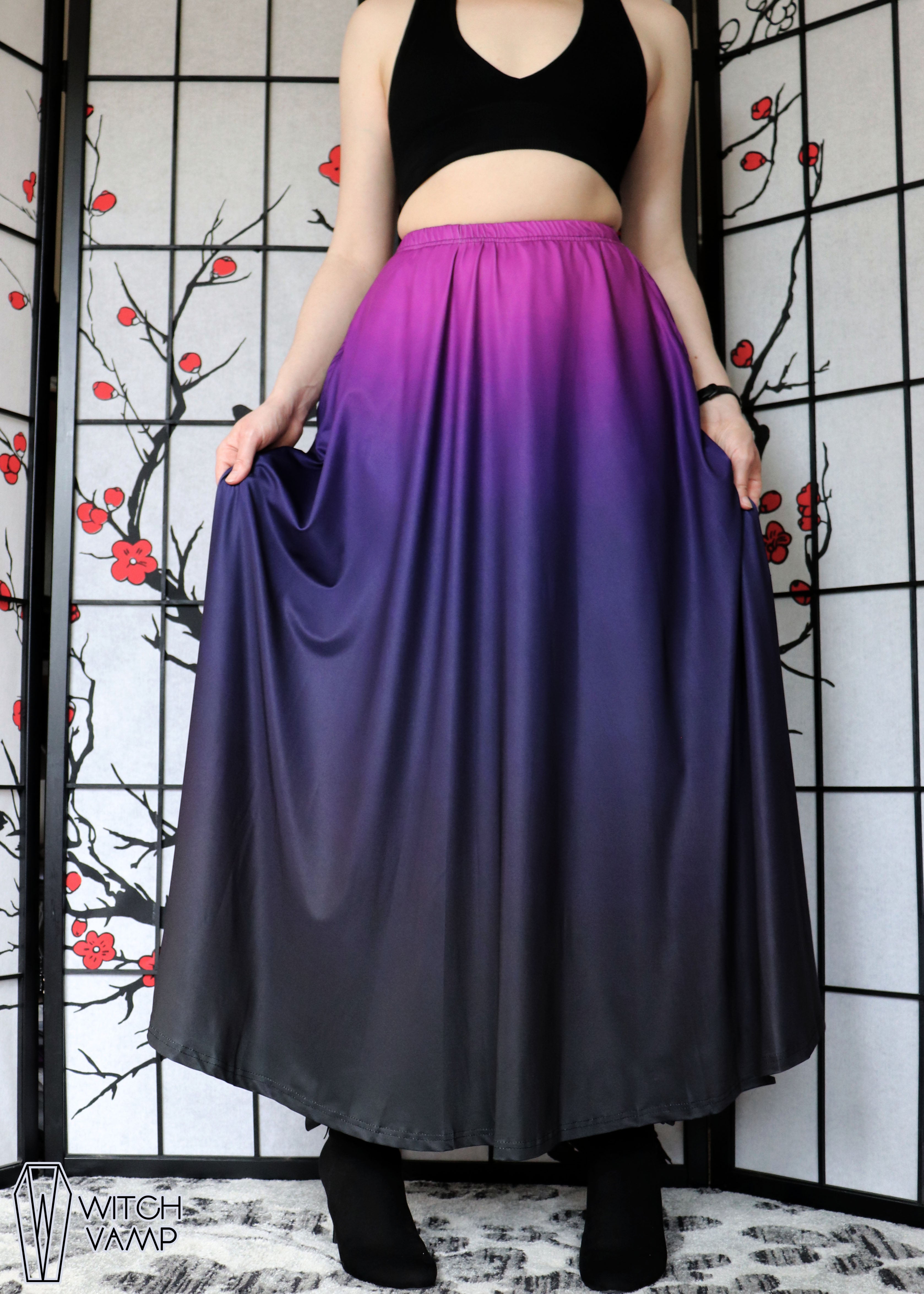 Agony Maxi Skirt with Pockets (A, B Sizes Only) – Witch Vamp