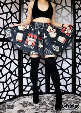 [Loppy Rae] Little Baphomet Skater Skirt with Pockets