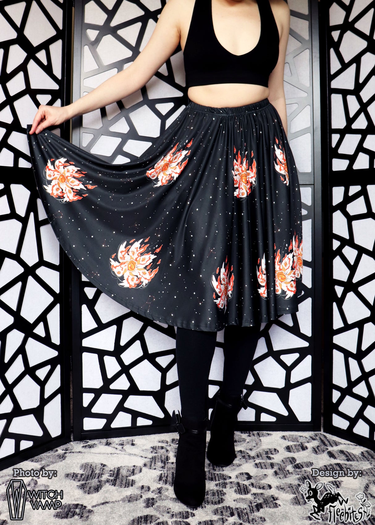 [Fleebites] Morningstar Midi Skirt with Pockets