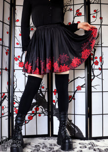  Spider Lily Skater Skirt With Pockets [Only D Size Left]