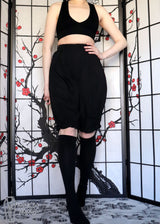 Black Crepe Long Bloomers